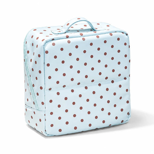Sky Blue SundayStatus Artist Vanity makeup and brush travel case, front view