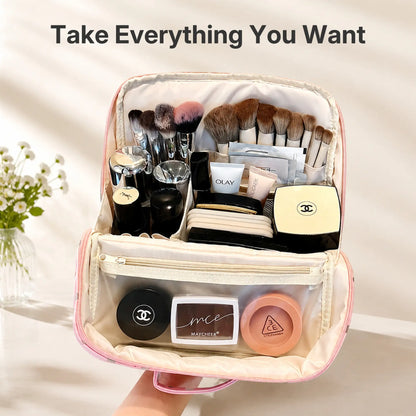 Open Soft Rose Artist Vanity organizing brushes, palettes, compacts and full-glam essentials