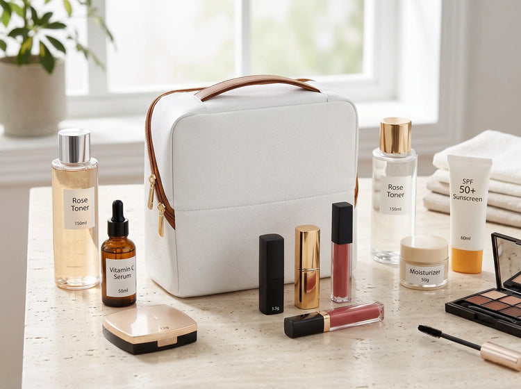 Moonlight Essential Vanity beside a streamlined skincare and makeup routine
