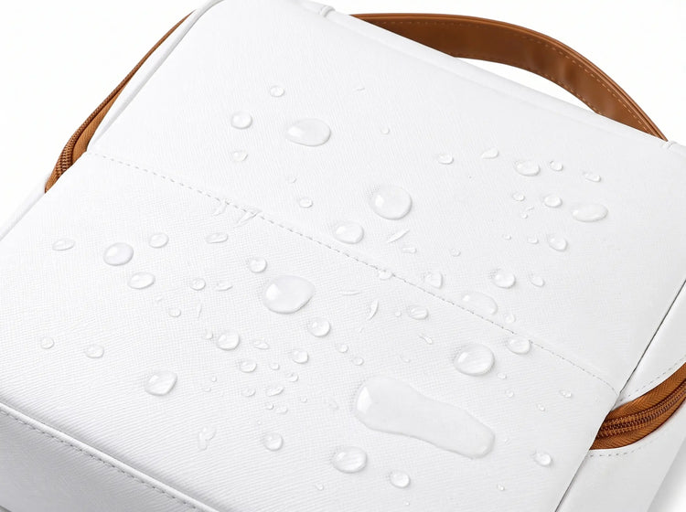 Water droplets on the wipe-clean Moonlight Essential Vanity exterior