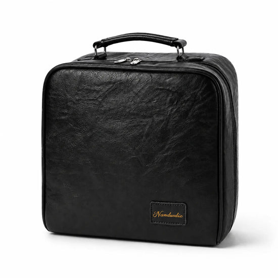 Midnight Black SundayStatus Grand Vanity large travel makeup case, front view